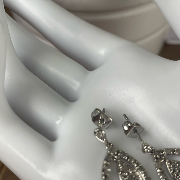 Diamond earrings. Silver .925. Untreated Earth Mined. 1/2ct - Picture 11 of 12